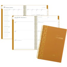 Cambridge® WorkStyle Focus Weekly/Monthly Planner, 8-1/2" x 6", Bilingual, Sunbaked Clay