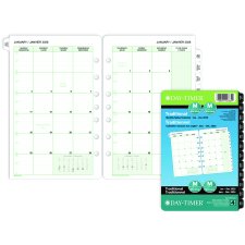 Day-Timer® Monthly Refill, Desk Size, 2-Pages/Month, Bilingual