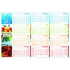 Day-Timer® Reversible Flexible Vertical/Horizontal Planner, 24" x 36", Bilingual