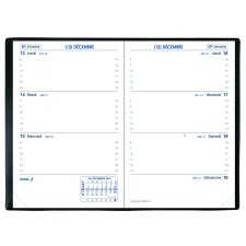 Quo Vadis SapaX Freeport Weekly Pocket Diary, 5-1/2" x 3-1/2", French, Black