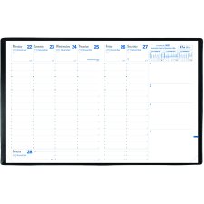 Quo Vadis President Weekly Diary Refill, 10-3/4" x 8-1/4", Black