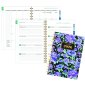 AT-A-GLANCE® Badge Floral Weekly/Monthly Planner, 8-1/2" x 6", Bilingual, Purple