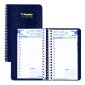 Blueline&reg; Essential Daily Diary, 6" x 3-1/2", Bilingual, Blue