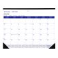 Blueline® DuraGlobe Monthly Desk Pad, 22" x 17", Bilingual