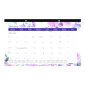 Blueline® Monthly Desk Pad,  17-3/4" x 10-7/8", Bilingual, Floral Design