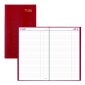 Brownline® Traditional Daily Journal, Hard Cover, 13-3/8" x 7-7/8", Red