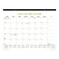 Blueline® Gold Collection Monthly Desk Pad, 22" x 17", Bilingual