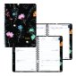 Blueline® Dramatic Floral Weekly/Monthly Planner, 8" x 5", Bilingual, Black
