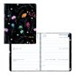 Blueline&reg; Dramatic Floral Weekly/Monthly Planner, 11" x 8-1/2", Bilingual, Black
