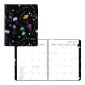 Blueline® Dramatic Floral Monthly Planner, 11" x 8-1/2", Bilingual, Black