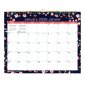 Blueline® Monthly Wall Calendar, 15" x 12", Bilingual, Twilight Floral
