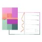 Letts® Gradient Weekly Planner, Hard Cover, 8-1/4" x 5-7/8", Multilingual, Rose