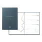 Letts&reg; Titanium Weekly Planner, Hard Metallic Cover, 8-1/4" x 5-7/8", Multilingual, Charcoal