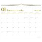 Cambridge® WorkStyle Wall Calendar, 15" x 12", Bilingual, White/Gold
