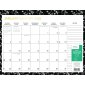 Mead® Scroll Family Monthly Desk/Wall Calendar, 17" x 13", Bilingual, Black/White