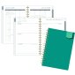 Mead® Real Weekly/Monthly Planner, 8-1/2" x 6", Bilingual, Teal