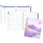 Mead® Serene Horizon Weekly/Monthly Planner, 11" x 9", Bilingual, Purple