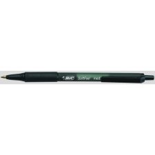 Bic® SoftFeel® Retractable Ball Point Pen, Medium Point, Black, 12/bx