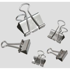 ACCO Chrome Fold-Back Clips Assorted Sizes 30/pkg