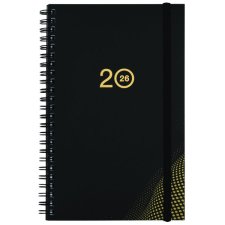 Basics® Weekly Diary, 8" x 5", Bilingual, Black
