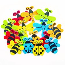 DBLG Self-Adhesive Foam Shapes, Insects, Assorted Colours, 72/pkg