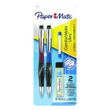 Paper Mate&reg; ComfortMate Ultra� Mechanical Pencils, 0.7mm, Assorted Colours, 2/pkg
