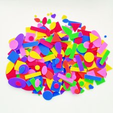 DBLG Self-Adhesive Foam Geometric Shapes,  Assorted Colours, 360/pkg