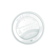 Globe Compostable Dome Sip Lids, 10-20 oz