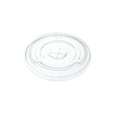 Globe PET Lids with Hole, 12-20 oz, Clear, 50/pkg