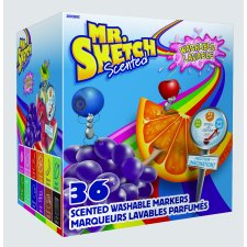 Mr. Sketch Washable Scented Markers, Assorted Colours, 36/pkg