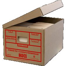 Basics Attached-Lid Storage Boxes 12" x 15" x 10" 25/pkg