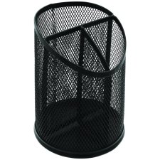 Merangue Mesh Pencil Cup, 5-3/4" x 4-1/4", Black