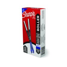 Sharpie&reg; Roller Pens, 0.5mm, Blue, 12/box