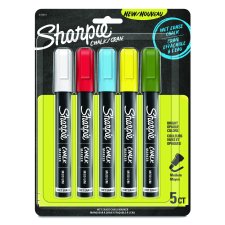 Sharpie Chalk Marker, Assorted, 5/pkg