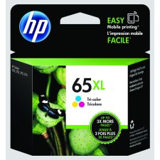 HP #65XL Inkjet Cartridge, High Yield, Tricolour