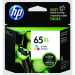 HP #65XL Inkjet Cartridge, High Yield, Tricolour
