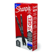 Sharpie&reg; S-Gel&reg; Retractable Pens, 0.5mm, Blue, 12/box