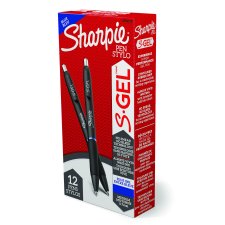 Sharpie S-Gel Retractable Pens, 0.7 mm, Blue, 12/bx