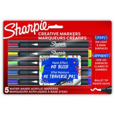 Sharpie&reg; Creative Markers, Bullet tip, Assorted Colours, 5/pkg