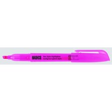 Basics&reg; Pen Style Highlighters, Pink, 12/bx
