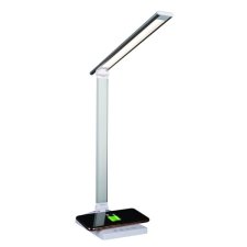 OttLite&reg; Wellness Series&reg; Entice LED Desk Lamp with Wireless Charge, White/Silver