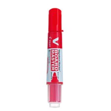 Pilot&reg; BeGreen&reg; V-Board Master Dry Erase Marker, Bullet Tip, Red, 10/bx