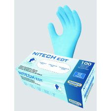 RONCO Nitech Examination Gloves, Small, Blue, 100/bx
