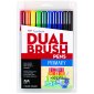 Tombow Dual Brush Markers Assorted, Primary Colours, 10/pkg