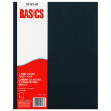 Basics&reg; Hard Cover Flush-Cut Notebook, 9" x 7-1/4", Blue