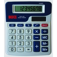 Basics&reg; 8-Digit Dual Power Desktop Calculator
