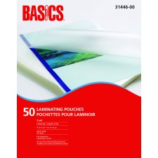 Basics&reg; Laminating Pouches, 5 mil, 9" x 11-1/2", 50/pkg