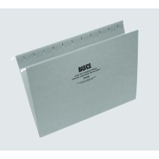 Basics&reg; Coloured Hanging Folders, Letter, Grey, 25/bx