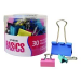 Basics&reg; Fold-Back Clips, Assorted Sizes& Pastel Colours, 30/tb