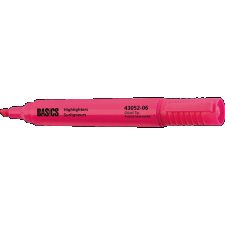 Basics&reg; Highlighters, Pink, 12/box